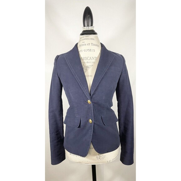 Tommy Hilfiger Navy Career Gold Button Preppy Capsule Blazer Jacket Sz XS - Picture 1 of 16